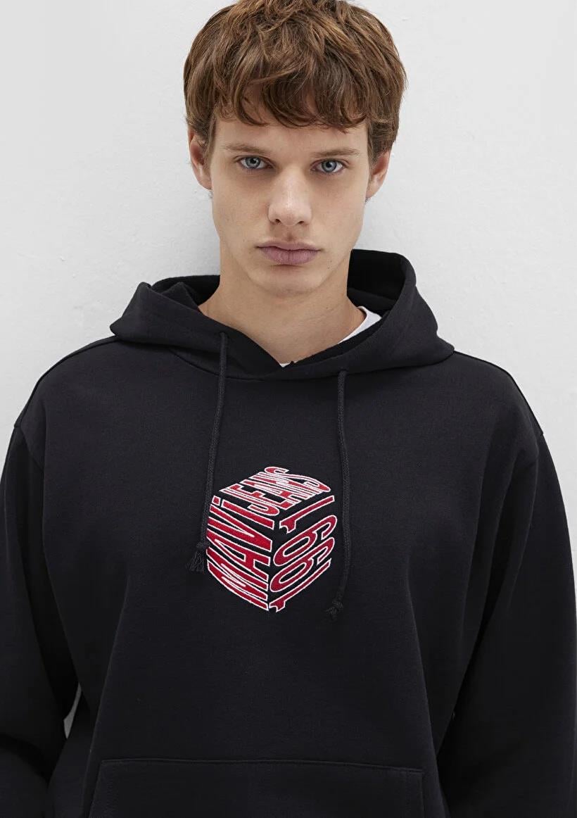 Mavi Mavi 1991 Kapüşonlu  Siyah Erkek Sweatshirt 0S10397-900