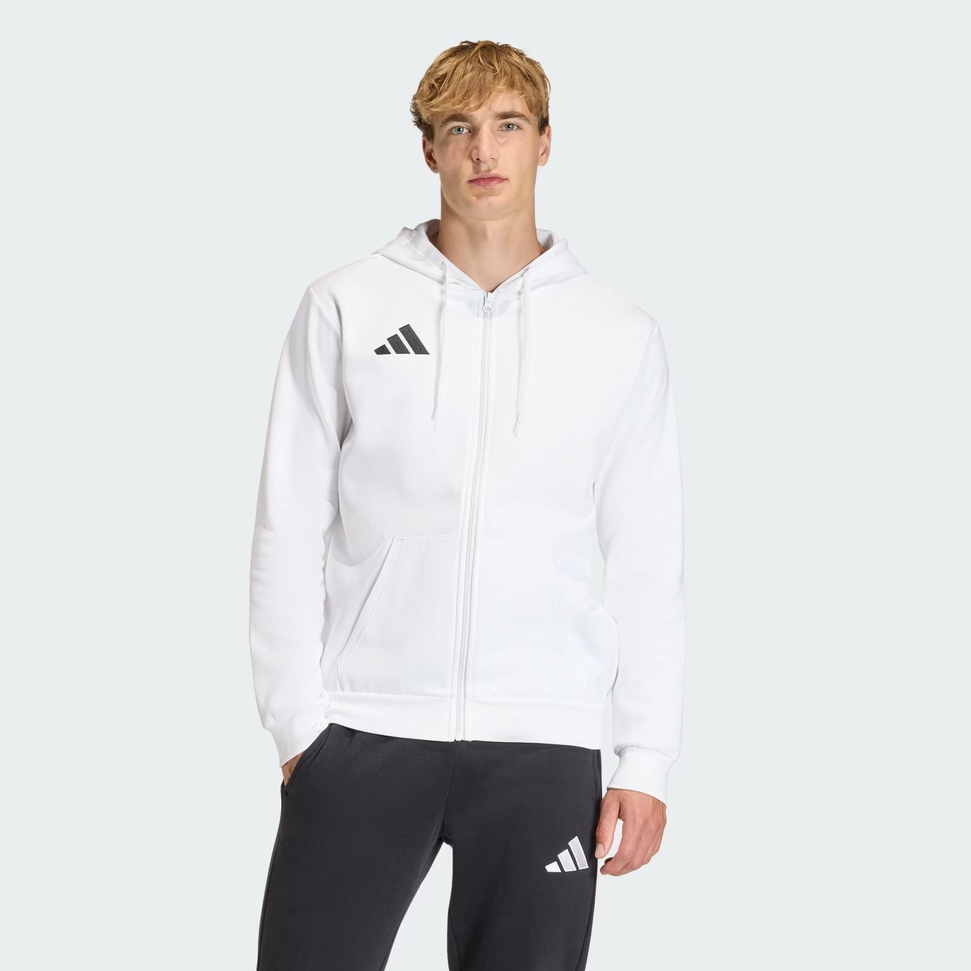 Adidas Ent26 Fz Hood Whıte/Black Erkek Sweatshirt KF5943