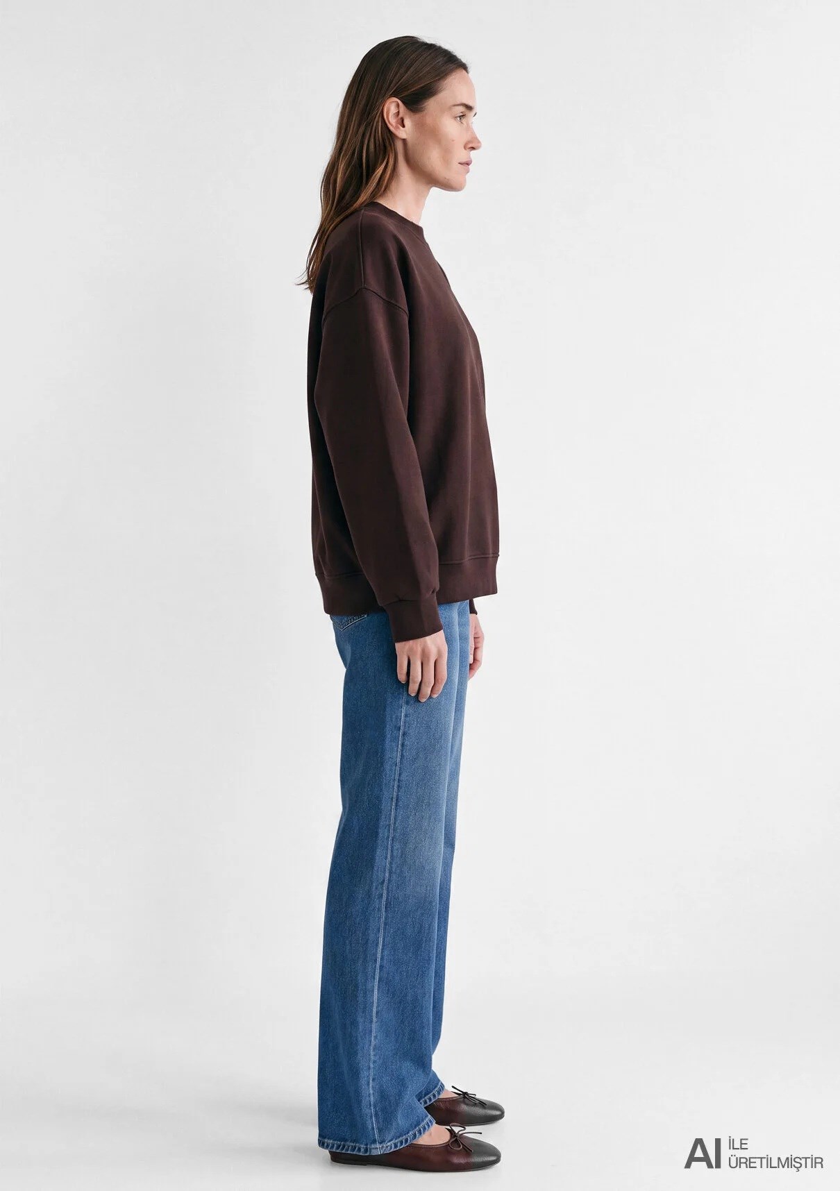Mavi Yuvarlak Yaka Basıc  Kadın Sweatshirt 1S10576-70240