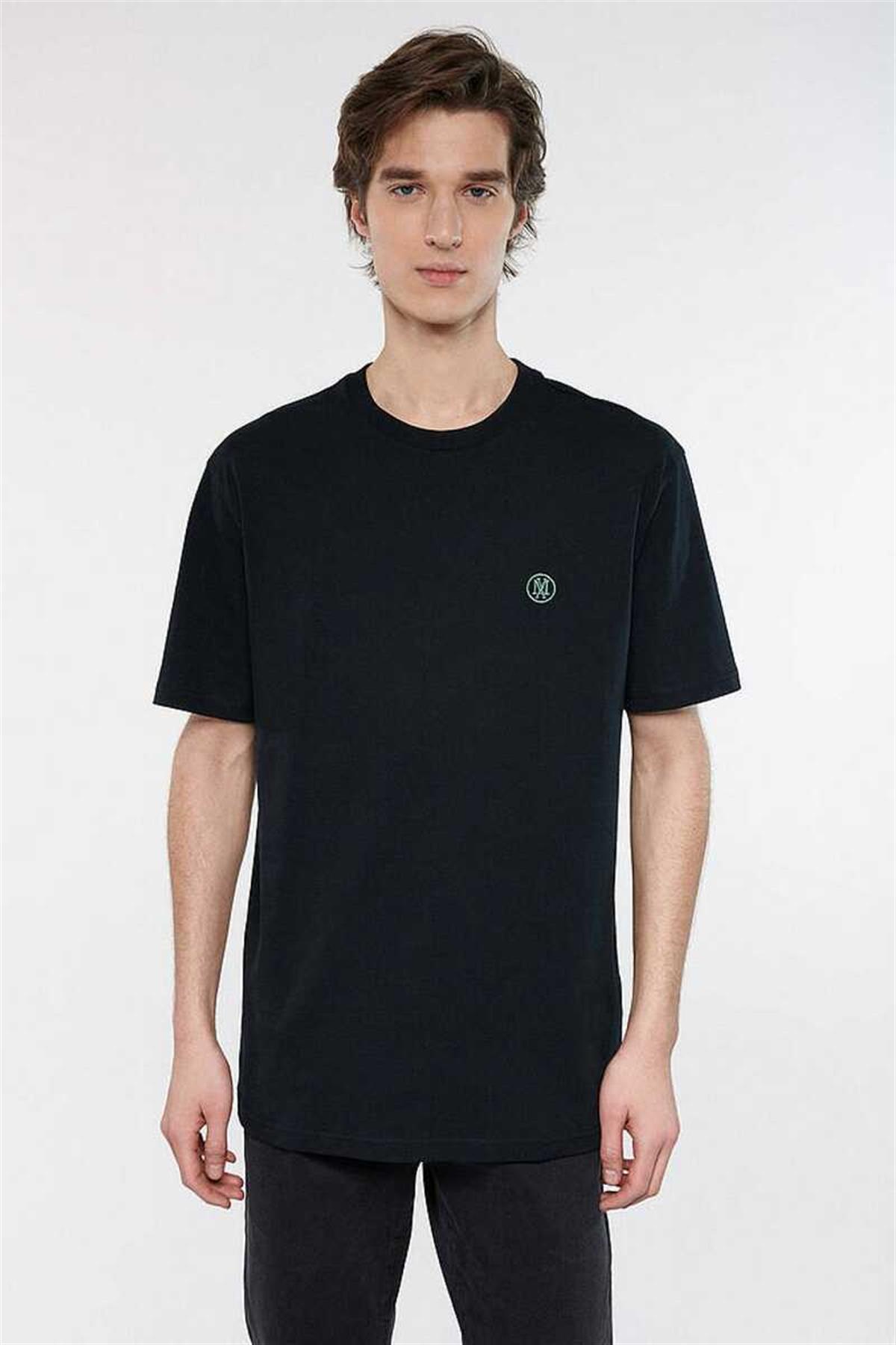 Mavi Logo Nakışlı  Siyah Erkek T-Shirt 067074-900