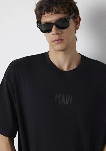 Mavi Mavi Logo  Siyah Erkek T-Shirt 0613581-900