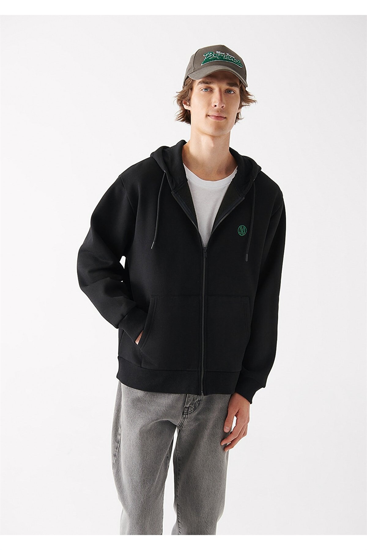 Mavi Fermuarlı Sweatshirt Erkek Siyah 066979-900