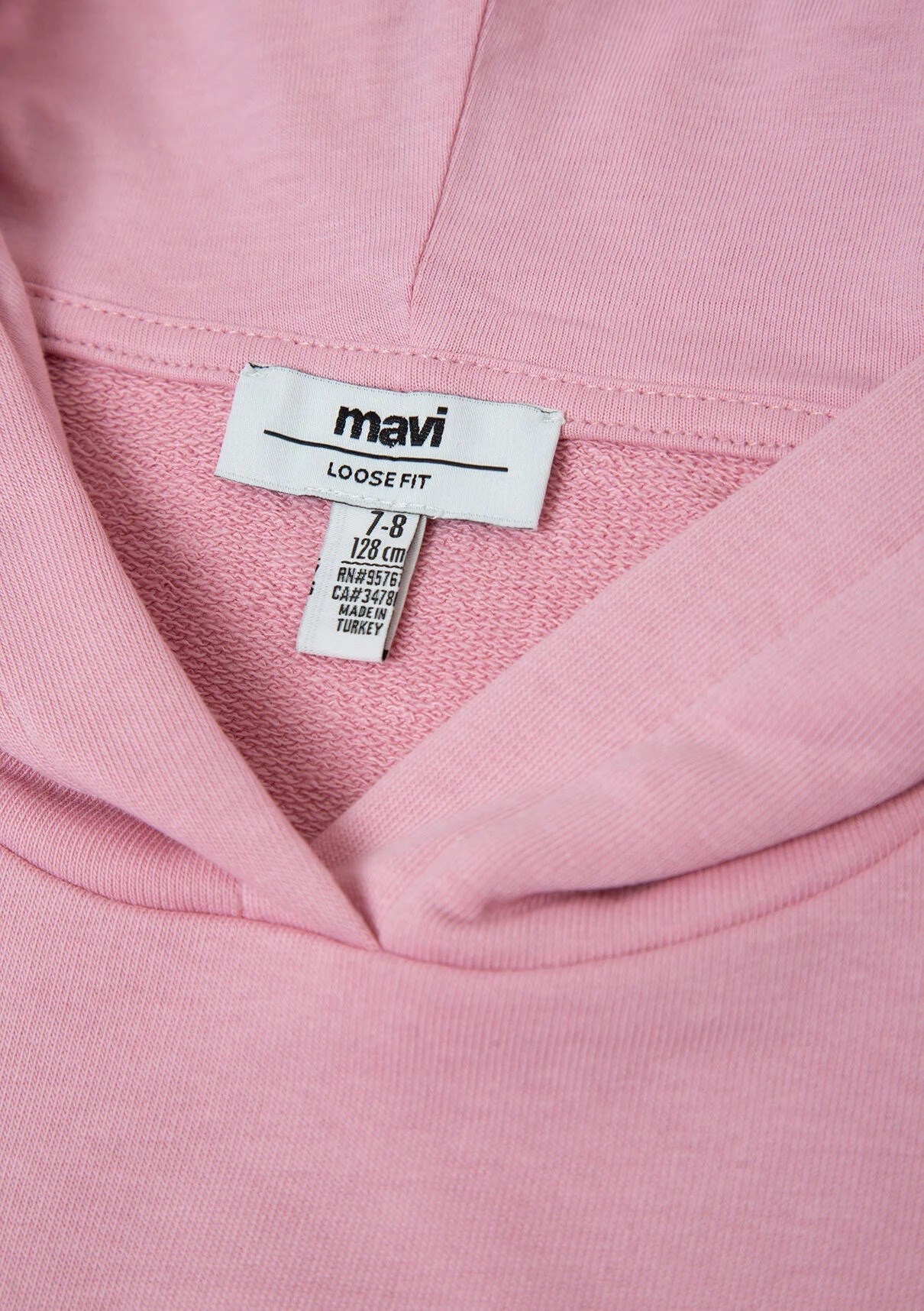 Mavi Kapüşonlu Pembe Sweatshirt
