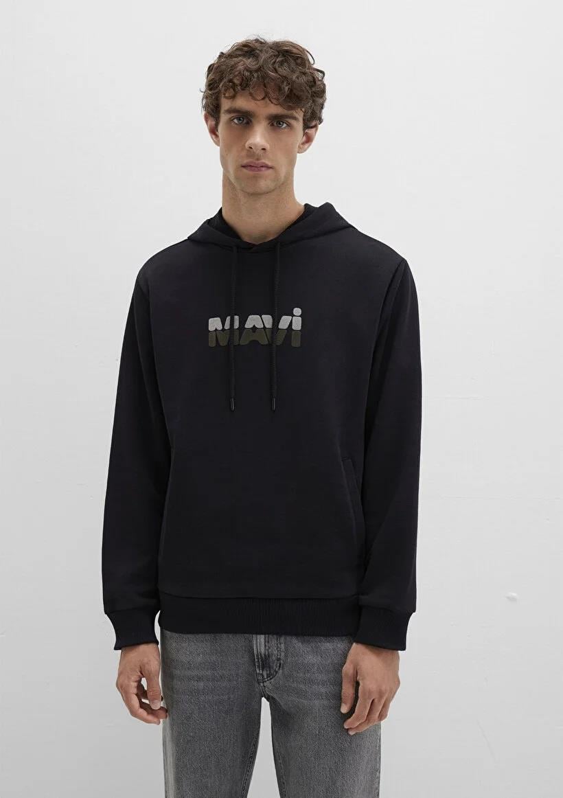 Mavi Mavi Kapüşonlu  Siyah Erkek Sweatshirt 0S10395-900
