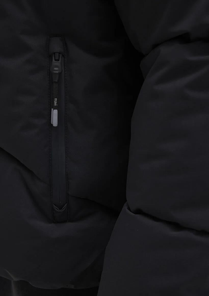 Mavi Kapüşonlu  Siyah Erkek Mont 0110360-900