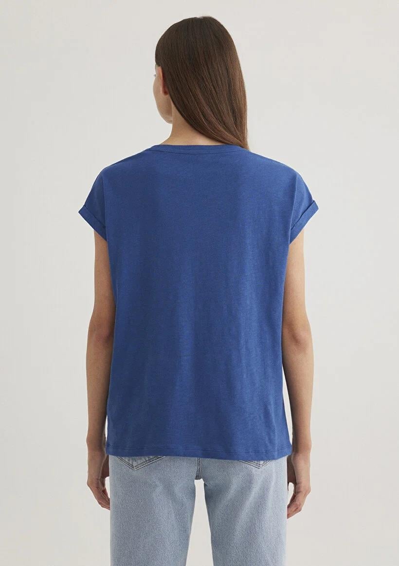 Mavi Basic Kadın T-Shirt Gece Mavi