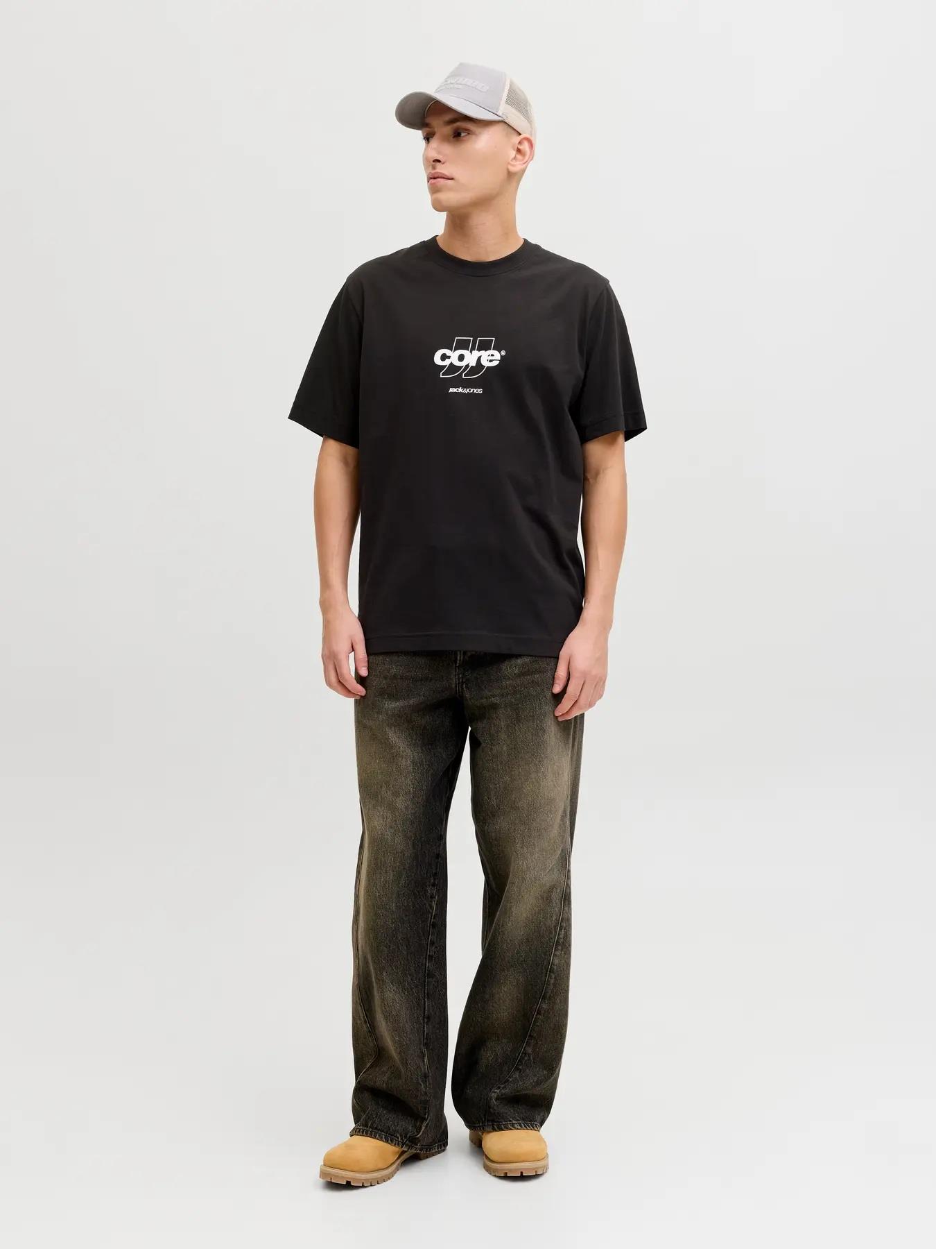 Jack&Jones Core Jcoclub Front Prınt Tee Ss Crew  Neck Erkek T-Shirt 12289868