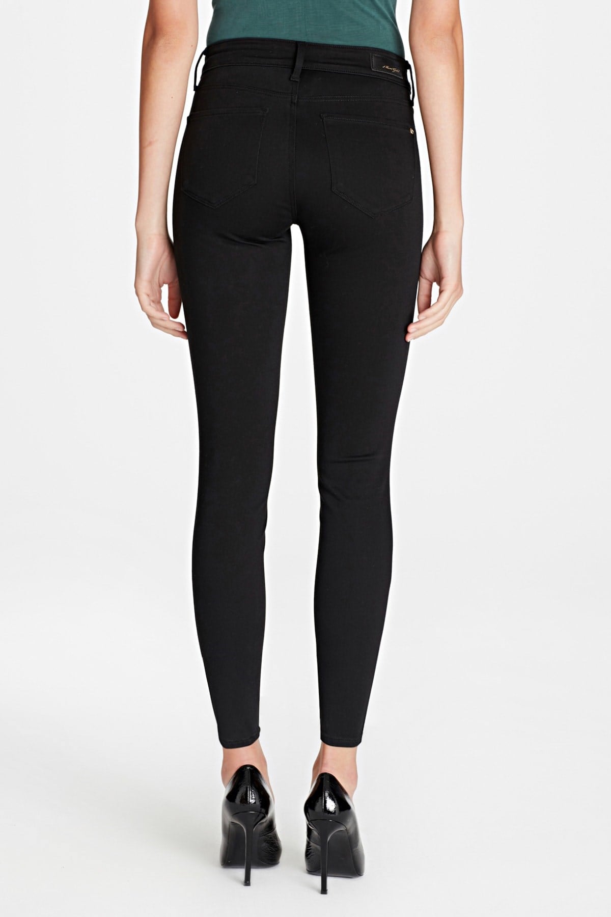 Mavi Adriana Ankle Black Gold Kadın Pantolon