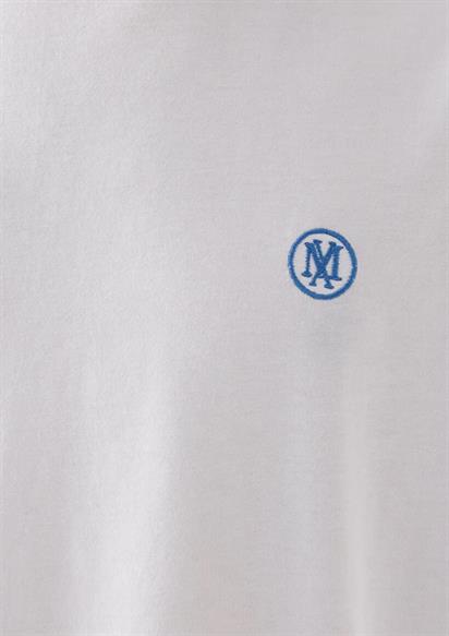 Mavi Logo Nakışlı  Beyaz Erkek T-Shirt 067074-620