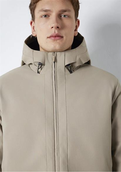 Mavi Kapüşonlu  Kum Erkek Mont