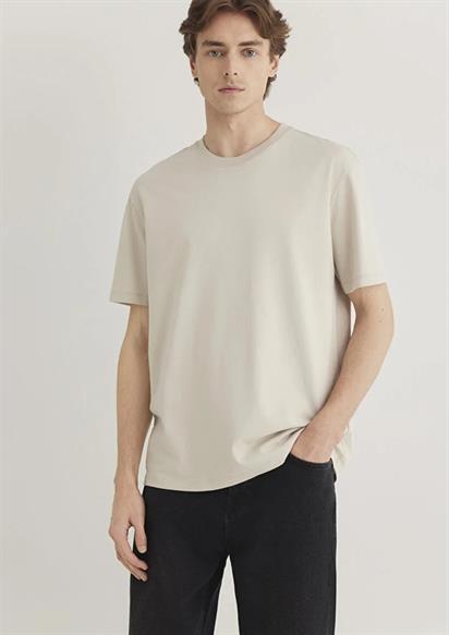 Mavi Kısa Kol  Ay Taşı Beji Erkek T-Shirt 066249-70144