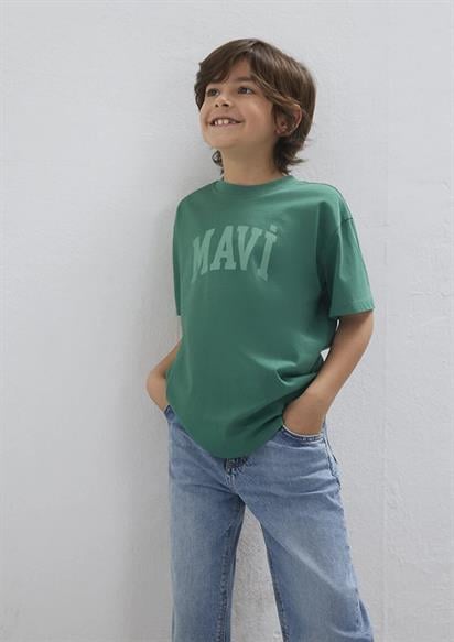 Mavi Baskılı Çocuk T-shirt-6610484-71697
