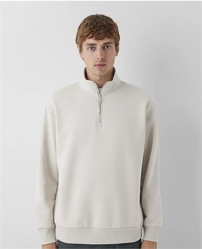 Mavi Yarım Fermuarlı  Erkek Sweatshirt 0S10278-70144