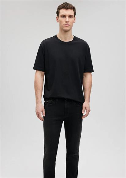 Mavi Bisiklet Yaka Tşört Siyah