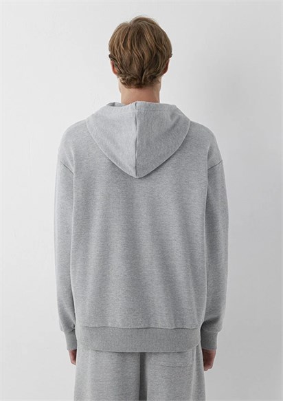 Mavi Logo Baskılı Kapşönlu  Erkek Sweatshırt-0S10656-80018