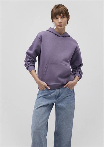 Mavi Kapişonlu Kadın Sweatshirt 167299-70608