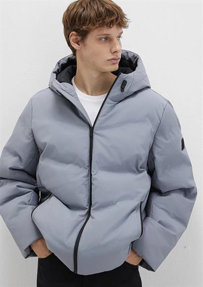 Mavi Kapüşonlu  Gece Gri Erkek Mont 0110651-85550