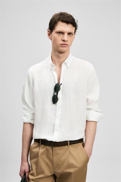 Lufian Pitaya Erkek Keten Gömlek Comfort Fit-111010654