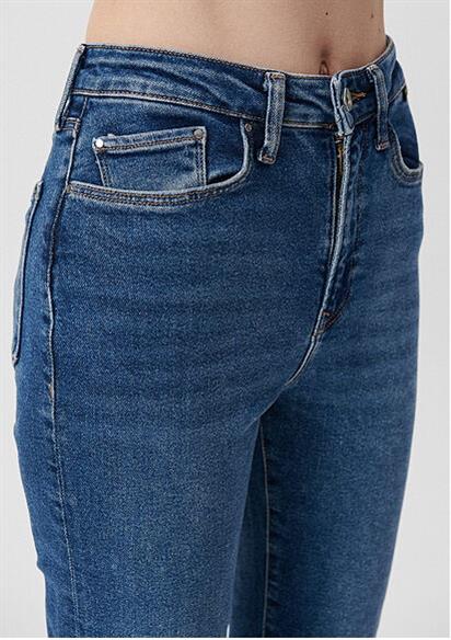 Mavi Star Mid Brushed Gold Shape Kadın Pantolon