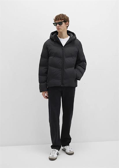 Mavi Kapüşonlu  Jet Siyah Erkek Mont 0110651-71379