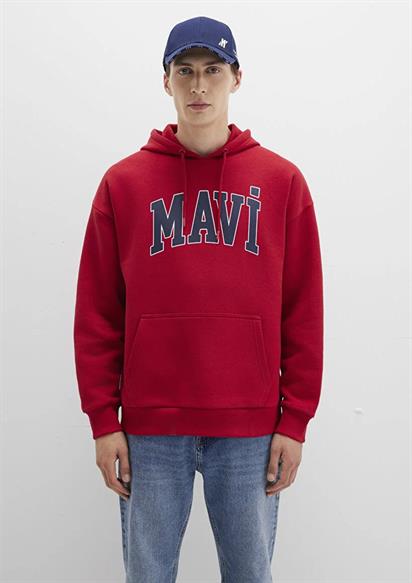 Mavi Logo Baskılı Kapşönlu Sweatshirt-067149-70464