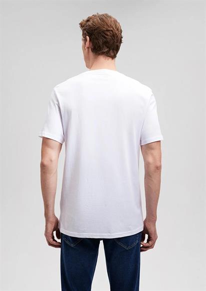 Mavi Baskılı Beyaz Erkek T-Shirt 066841-620