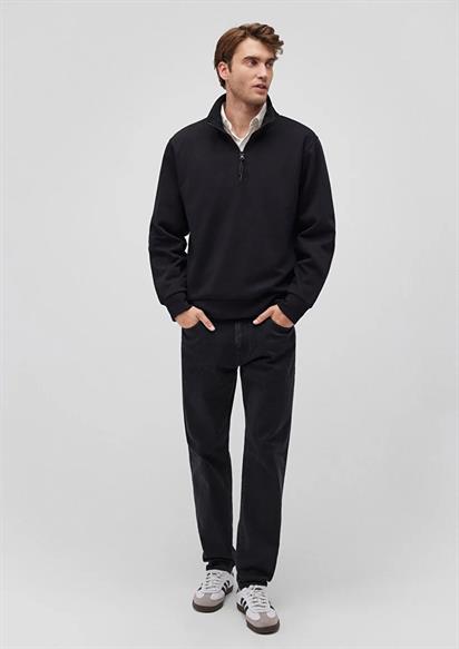 Mavi Yarım Fermuarlı Unisex Sewatshirt