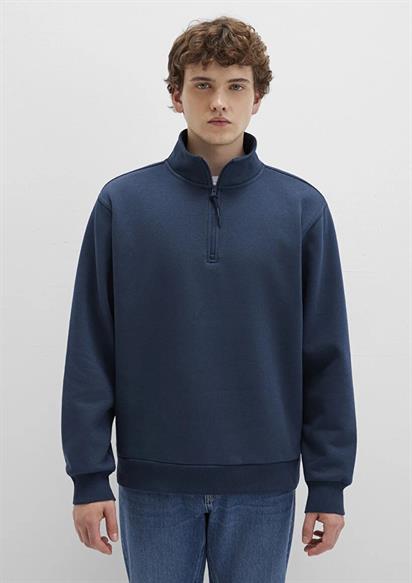 Mavi Yarı Fermuarlı Basic Sweatshirt-0S10278-70490
