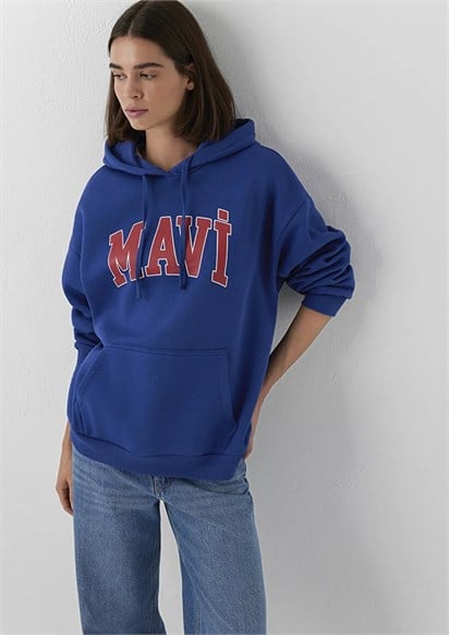 Mavi Mavı Logo Kapüsonlu Kadın Sweatshirt 1600361-70758