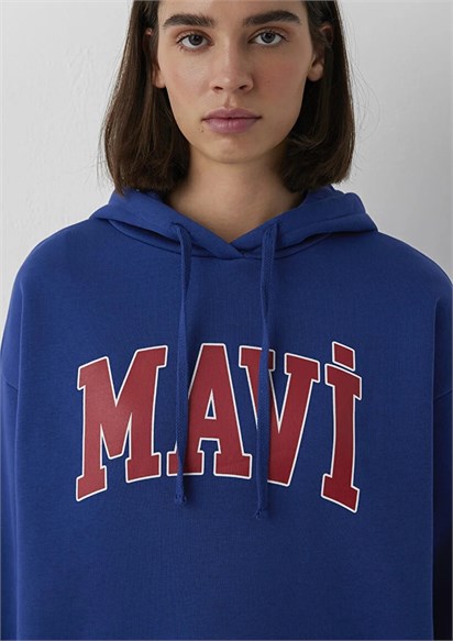 Mavi Mavı Logo Kapüsonlu Kadın Sweatshirt 1600361-70758