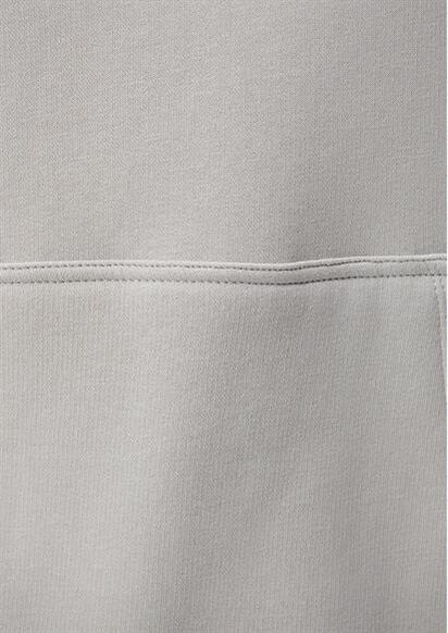 Mavi Kapşonlü Açık Kadın Sweatshirt