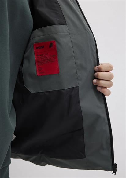 Mavi Kapüşonlu  Yosun Yeşili Erkek Mont 0110651-71598