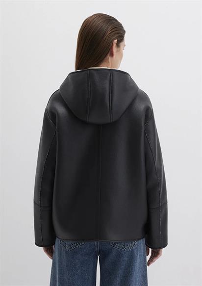 Mavi Kapişonlu  Siyah Kadın Mont 1110612-900