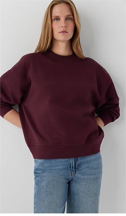 Mavi Yuvarlak Yaka Basıc  Kadın Sweatshirt 1S10576-70422