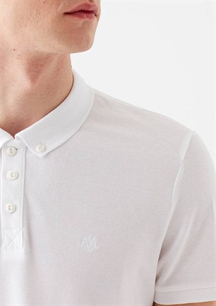 Mavi Polo Tişört Beyaz 063247-27879