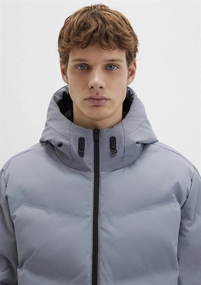 Mavi Kapüşonlu  Gece Gri Erkek Mont 0110651-85550