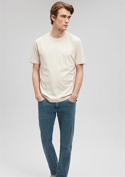 Mavi Bisiklet Yaka Erkek Tişört