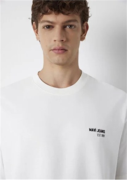 Mavi Jean Baskılı Erkek Oversize T-shirt-0613676-70057