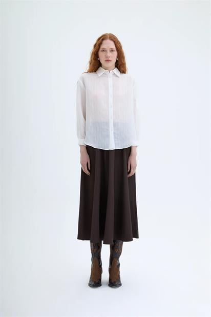 Quzu Oversize Uzun Kollu Gömlek 25YGML00188