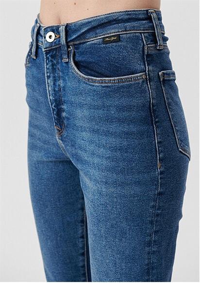 Mavi Star Mid Brushed Gold Shape Kadın Pantolon