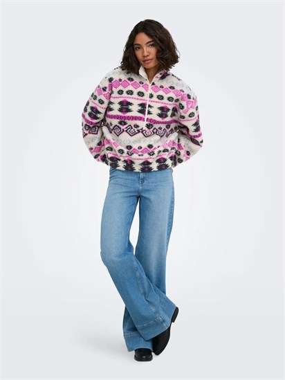 Only Anne Aztec Teddy Kadın Sweatshirt 15267415