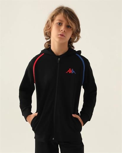 Kappa Tam Fermuarlı Kapşonlü Erkek Çocuk  Sweatshirt 371X32W