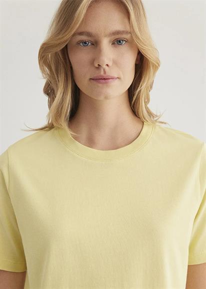 Mavi Yuvarlak Yaka  Limon Sarı Kadın T-Shirt 1600955-71303