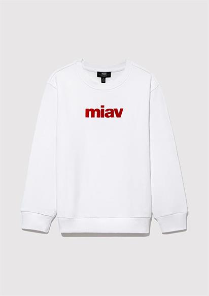 Mavi Mıav Baskılı Sweatshirt Beyaz Çocuk Sweatshirt 6610031-602