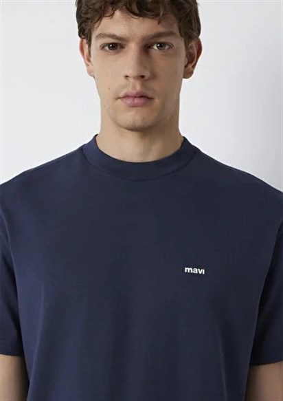 Mavi Mavi Baskılı  Gece Lacivert Erkek T-Shirt 0612216-70490