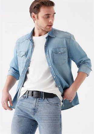 Mavi  Siyah Erkek Kemer 090499-15903