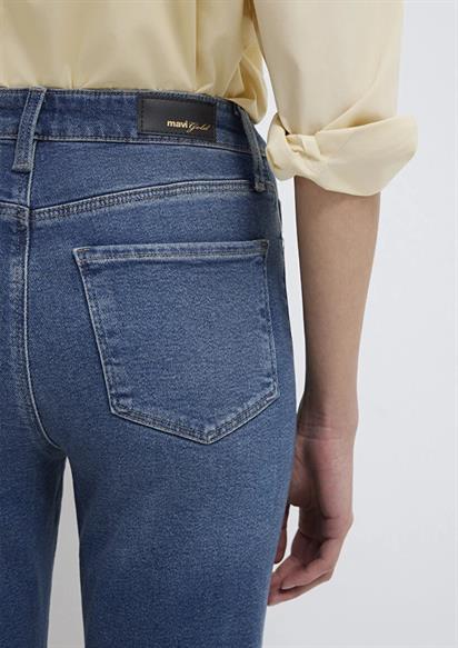 Mavi Star Dark Used Gold Shape Kadın Jean