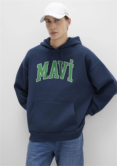 Mavi Logo Baskılı Erkek  Sweatshirt  067149-29743