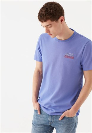 Mavi  Baskılı  Koyu Eflatun Erkek T-Shirt 066841-34637