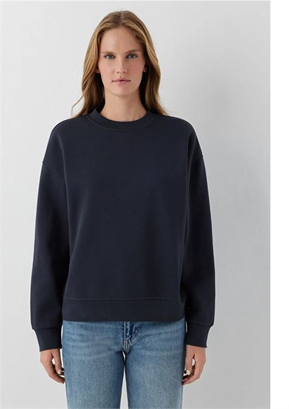 Mavi Yuvarlak Yaka Basıc  Kadın Sweatshirt 1S10576-70499
